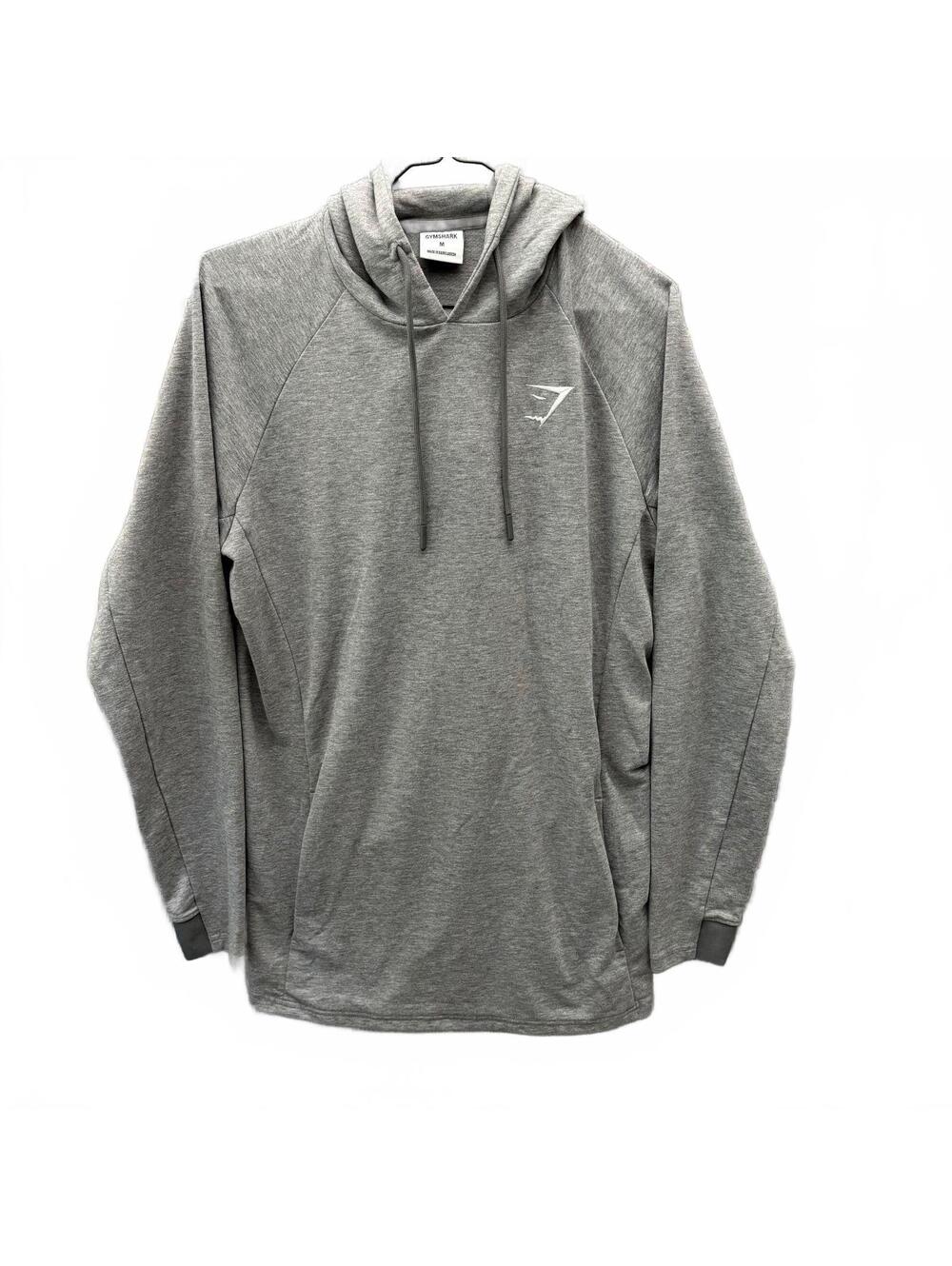 Gymshark Gray Pullover Hoodie Sweatshirt Men's Medium Workout Crossfit Pockets